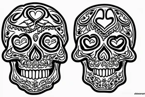 skull with chain tattoo idea