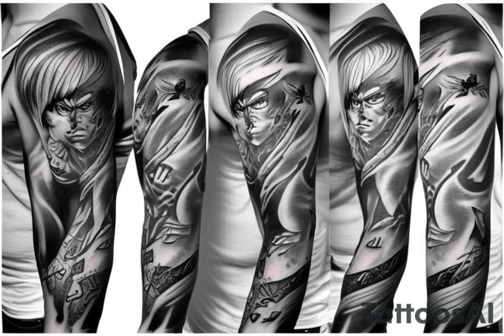 Ninja sleeve tattoo tattoo idea