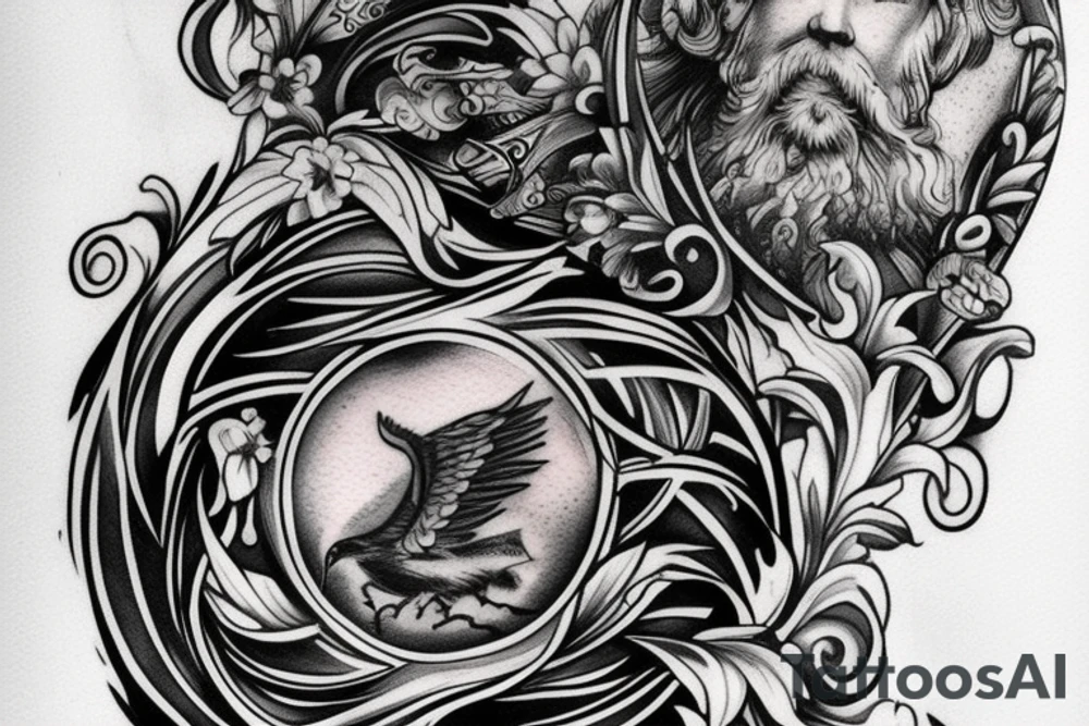 mythic greek god tattoo idea