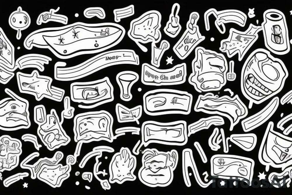 Snorting cocaine tattoo idea