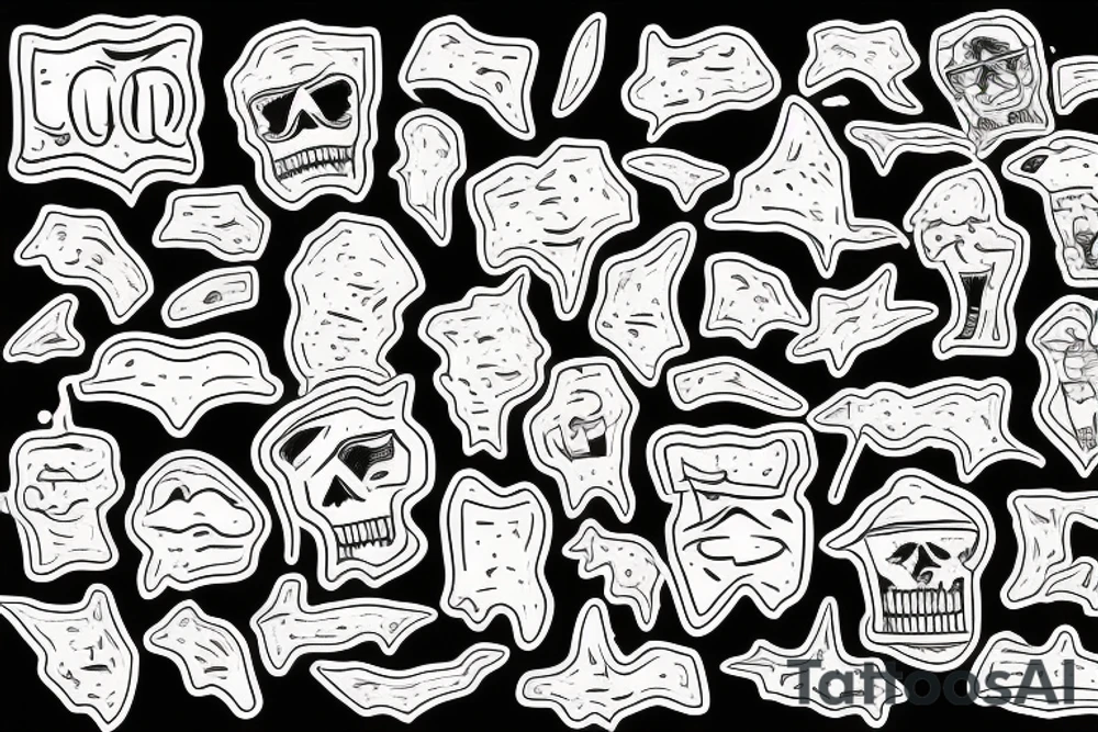 Snorting cocaine tattoo idea