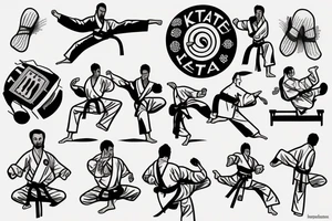 Karate with prorgramming and music tattoo idea
