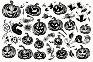 Pumpkin music tattoo idea