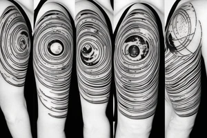 a swirling solar system tattoo idea
