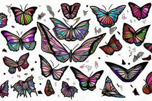 Psychedelic butterflys, Arabic tattoo idea