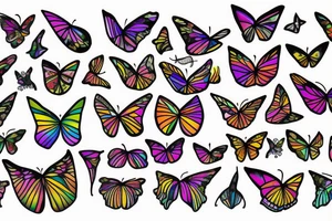 Psychedelic butterflys, Arabic tattoo idea