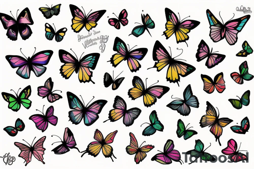 Butterflys tattoo idea