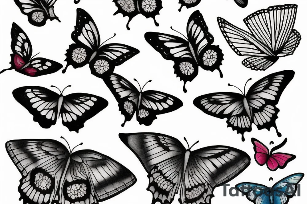 Butterflys tattoo idea