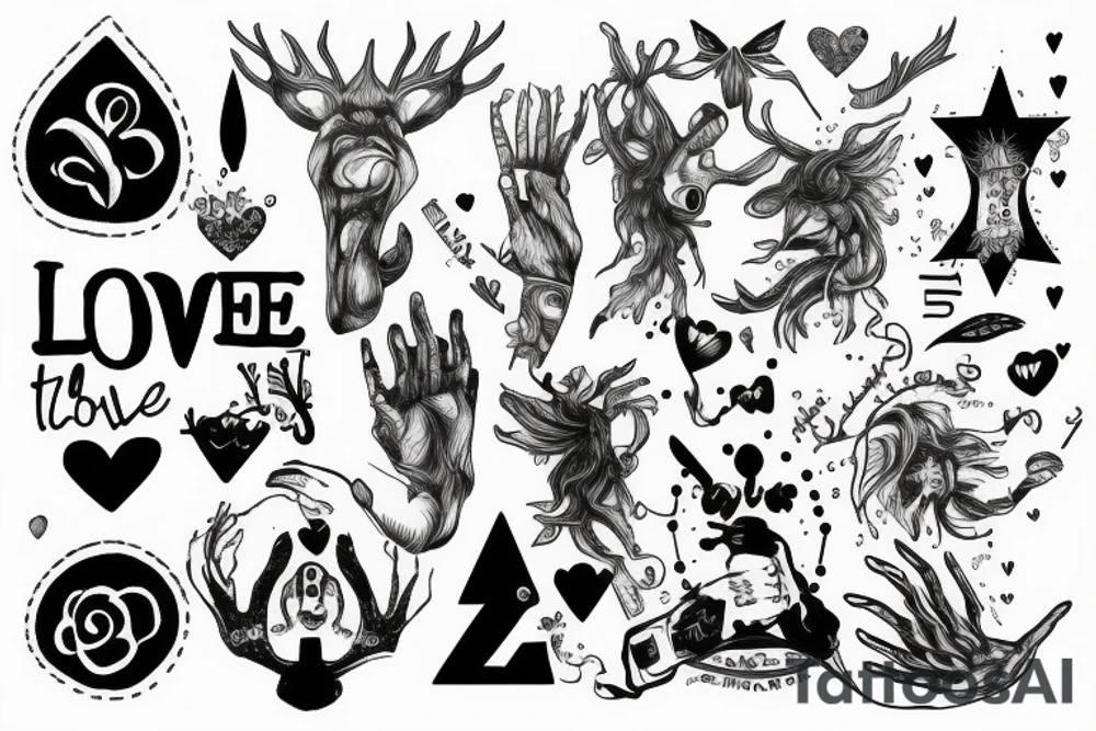 Treue love kinderhand tattoo idea