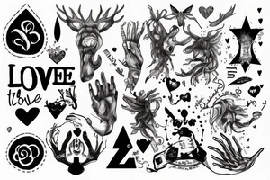 Treue love kinderhand tattoo idea