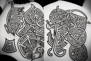 Minimalist dungeons and dragons tattoo idea