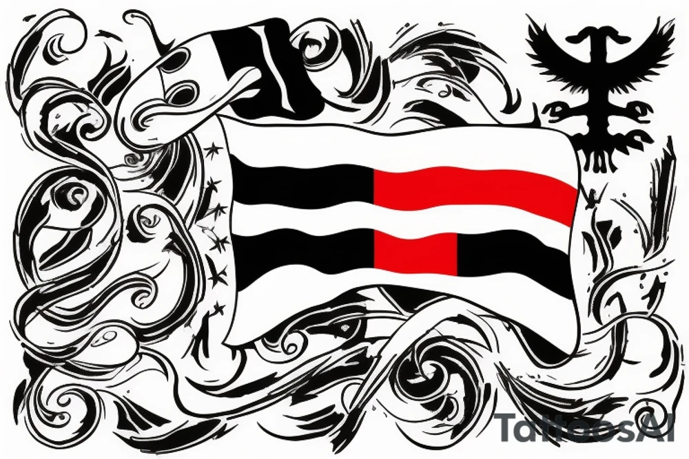 German flag on fire tattoo idea