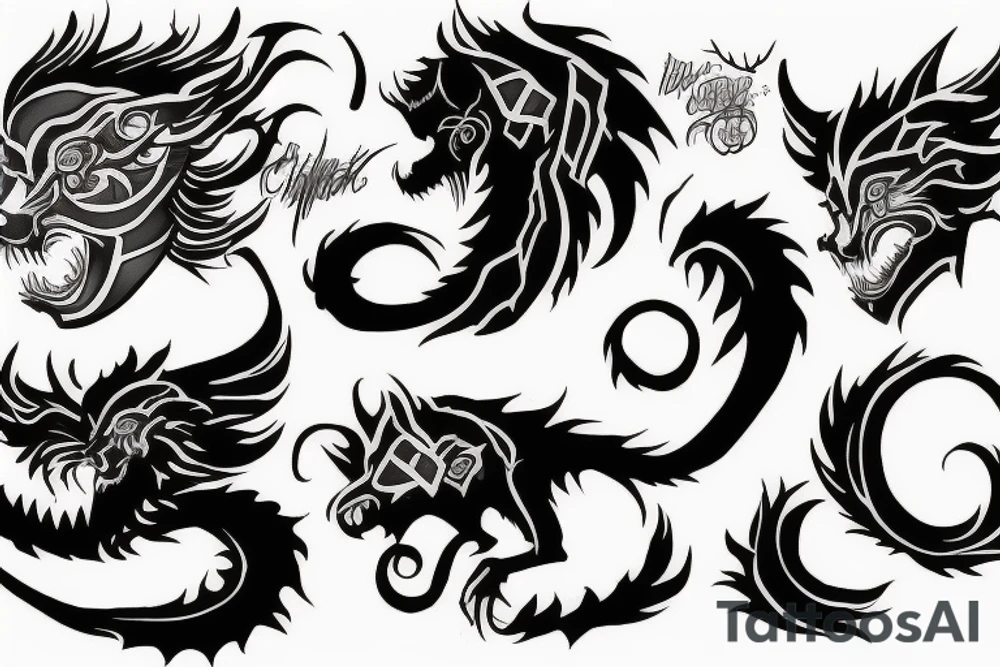 A picture of a Chimera tattoo idea