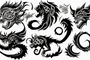 A picture of a Chimera tattoo idea