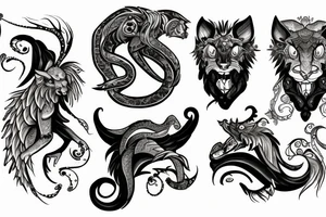 A picture of a Chimera tattoo idea