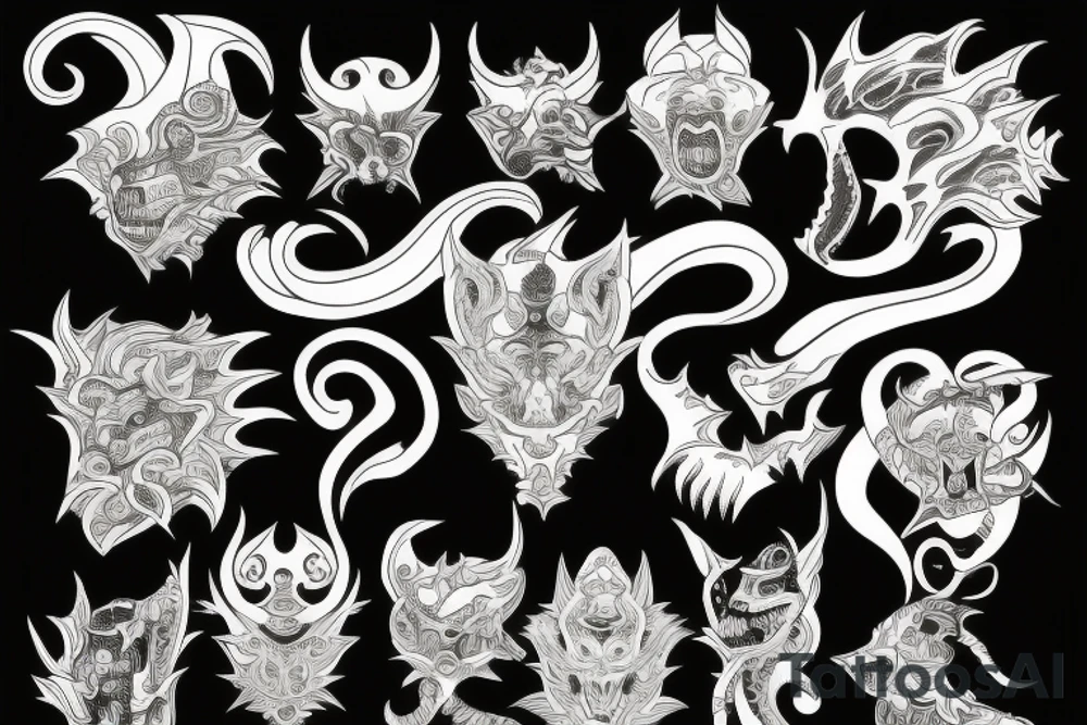 A picture of a Chimera tattoo idea