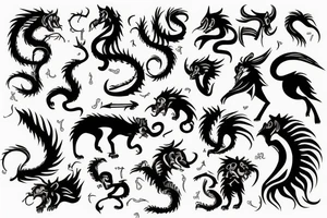 A picture of a Chimera tattoo idea