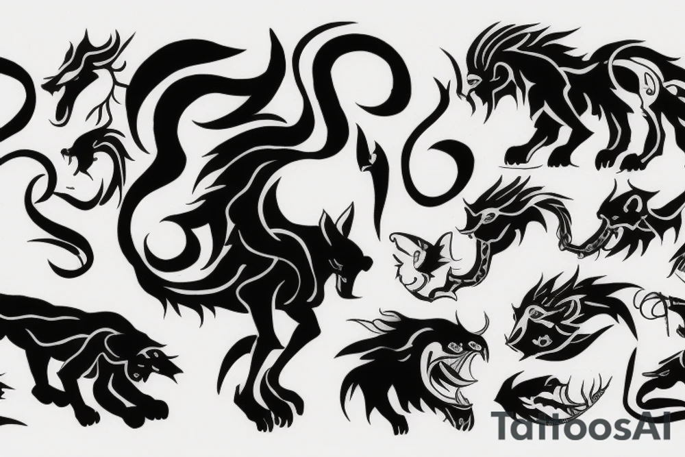 A picture of a Chimera tattoo idea