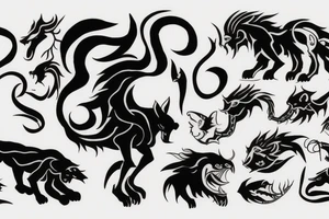 A picture of a Chimera tattoo idea