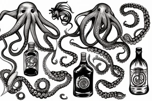 octopus in bottle tattoo idea