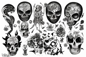 Disturbed in the inside, organized on outside tattoo idea