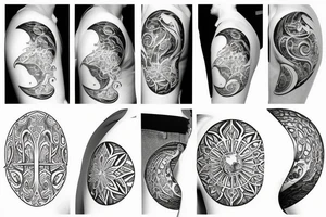 elegant aquarius moon tattoo idea
