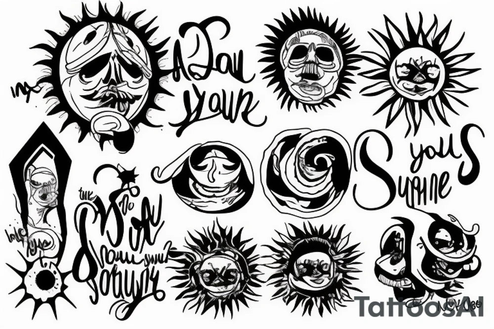 you are my sunshine tattoo idea