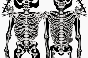 Skeleton holding up the world on his back tattoo idea