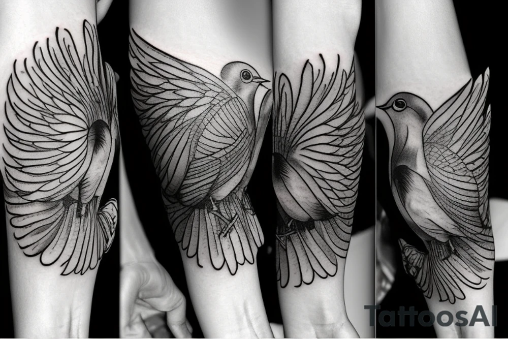 A dove in the eye of a hurricane tattoo idea