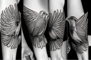 A dove in the eye of a hurricane tattoo idea