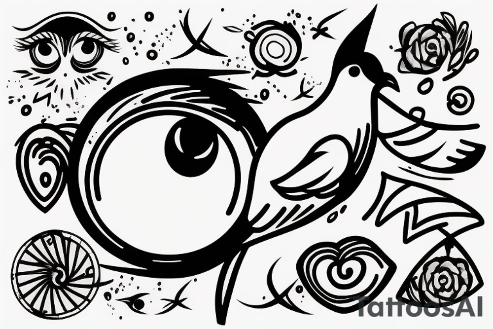 A dove in the eye of a hurricane tattoo idea