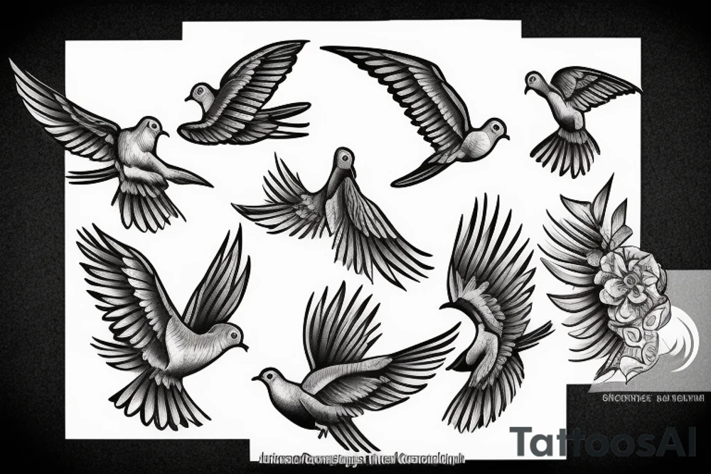 A dove in the middle of a hurricane tattoo idea