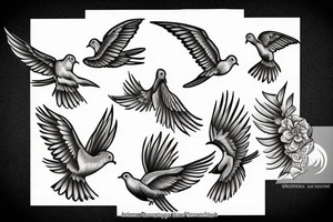 A dove in the middle of a hurricane tattoo idea