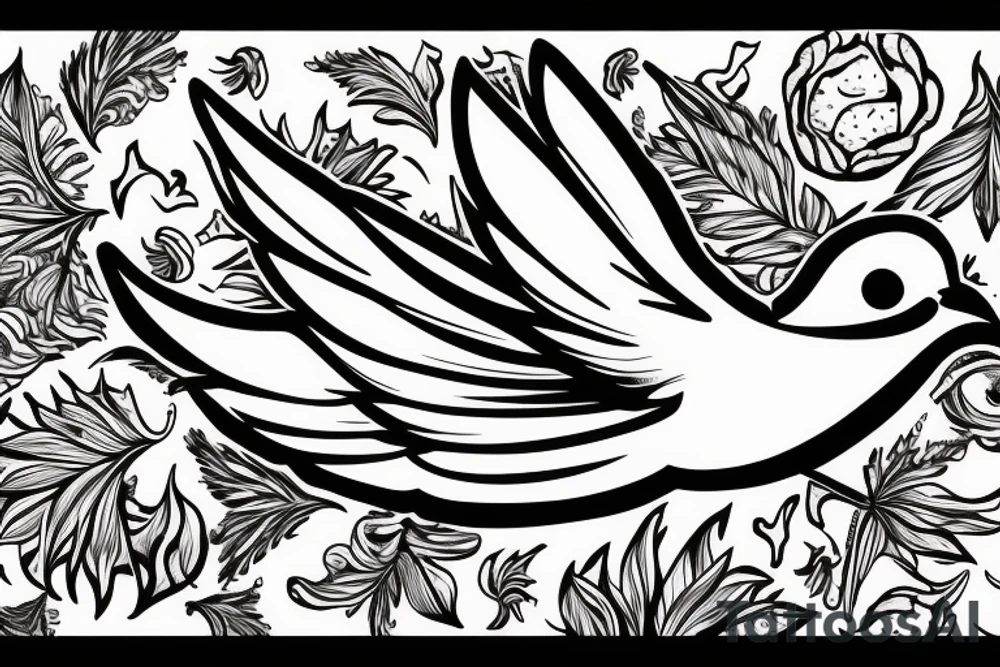 A dove in the middle of a hurricane tattoo idea