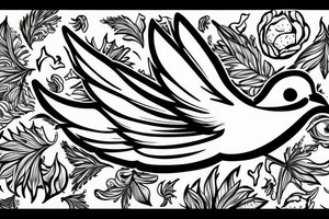 A dove in the middle of a hurricane tattoo idea