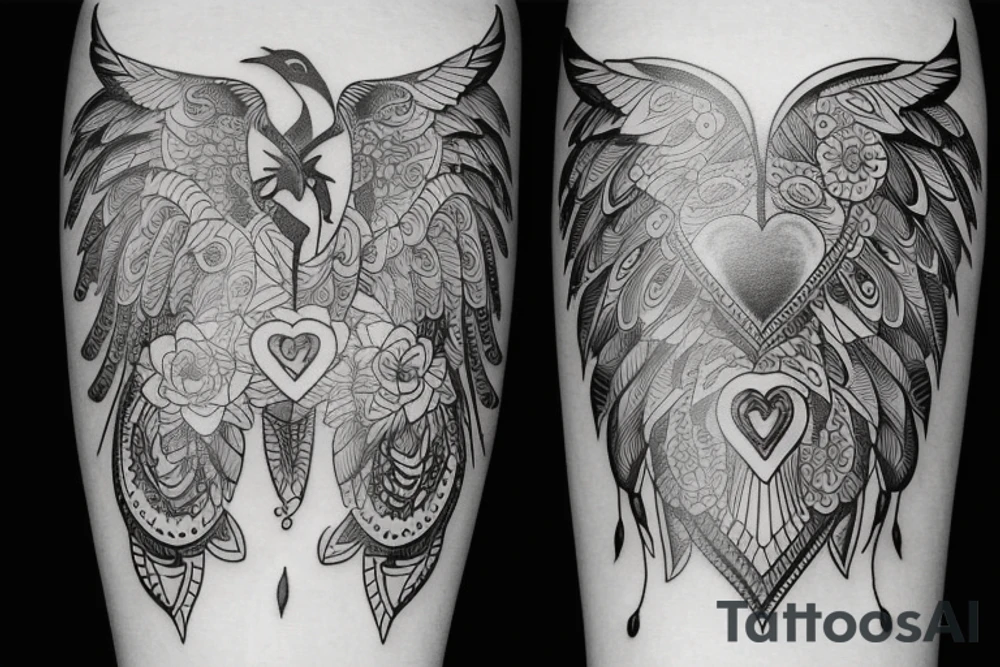 A bird meaning protection, love, friends tattoo idea A bird meaning protection, love, friends tattoo idea
