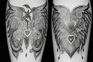 A bird meaning protection, love, friends tattoo idea
