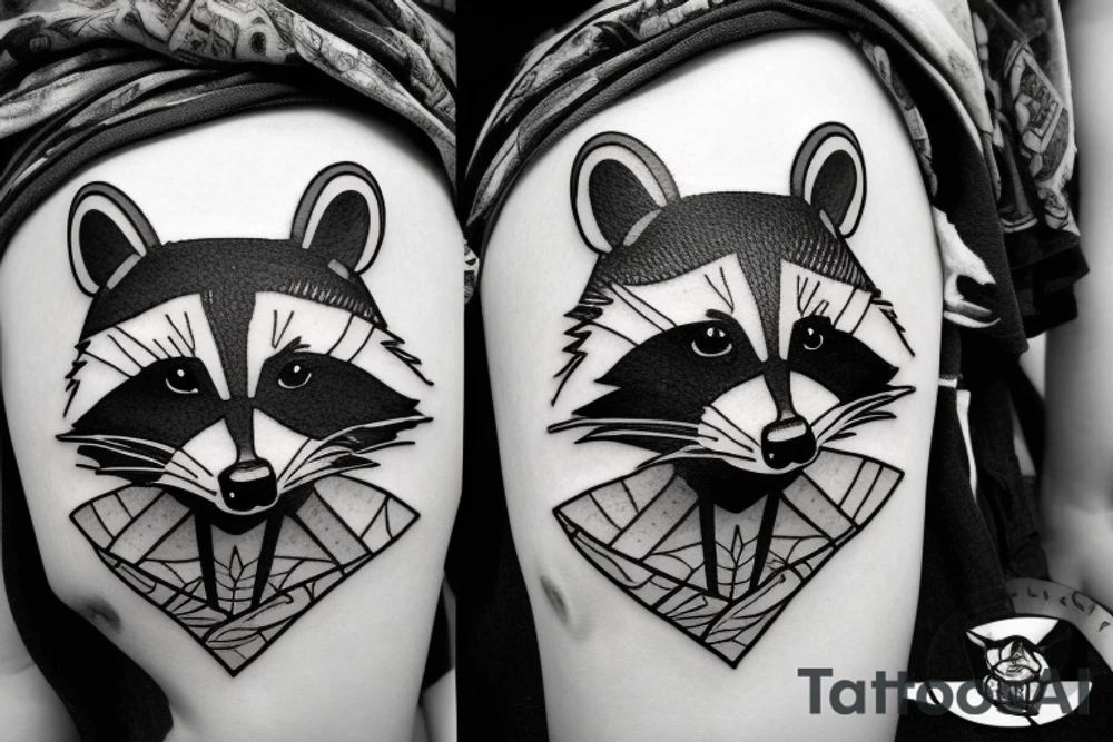 racoon with a sniper tattoo idea