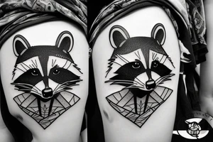 racoon with a sniper tattoo idea