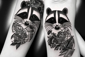 racoon with a sniper tattoo idea