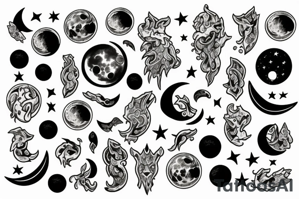 The moon rising tattoo idea
