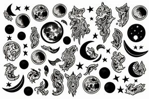 The moon rising tattoo idea