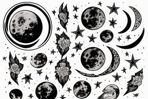 The moon rising tattoo idea