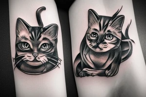 Cat, dog tattoo idea