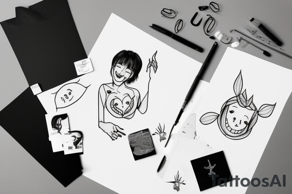 bts with cute smile tattoo idea