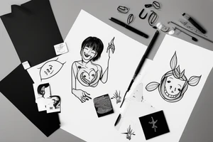 bts with cute smile tattoo idea