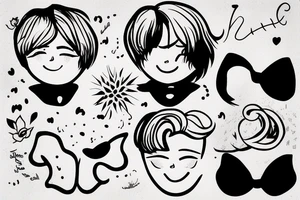 bts with cute smile tattoo idea