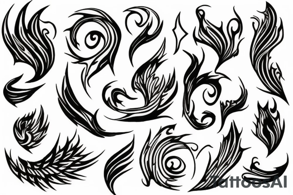 fire wind tattoo idea