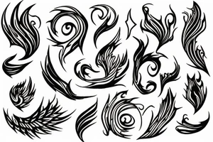fire wind tattoo idea