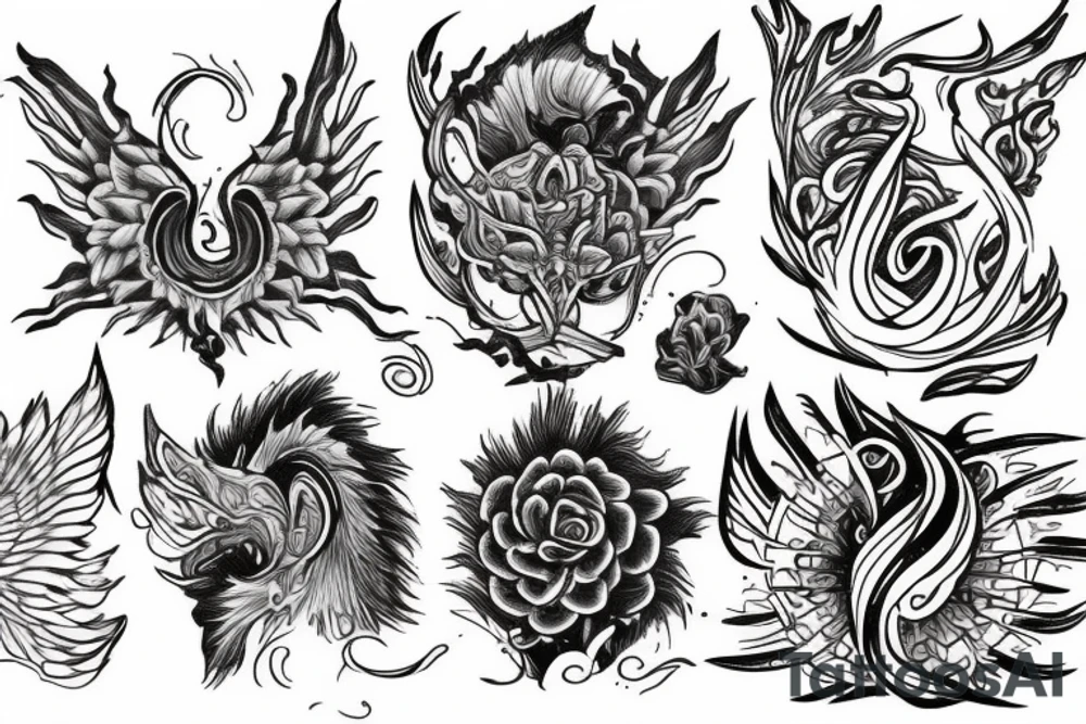 fire wind tattoo idea